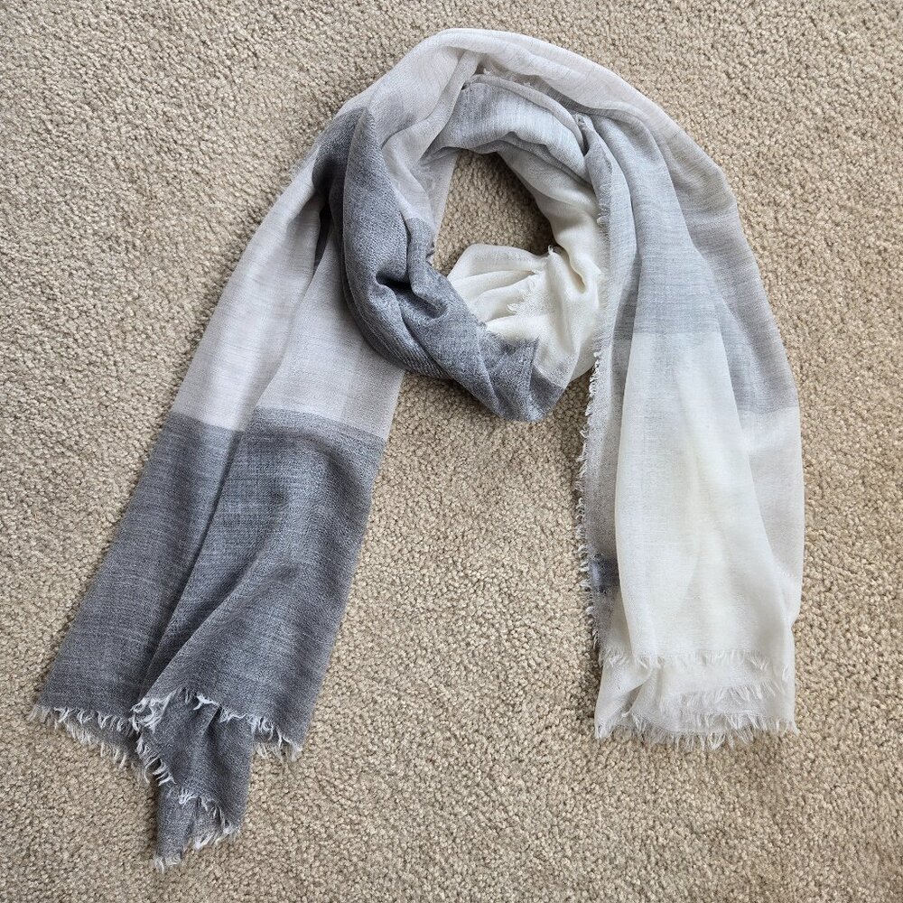 J. McLaughlin Wool Cashmere Lightweight Scarf